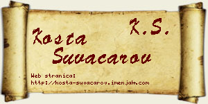Kosta Suvačarov vizit kartica